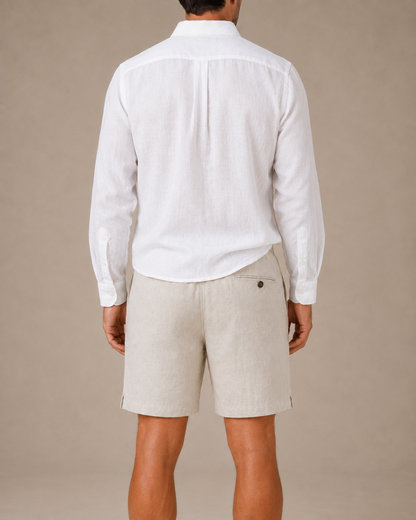Classic Natural Linen Shorts