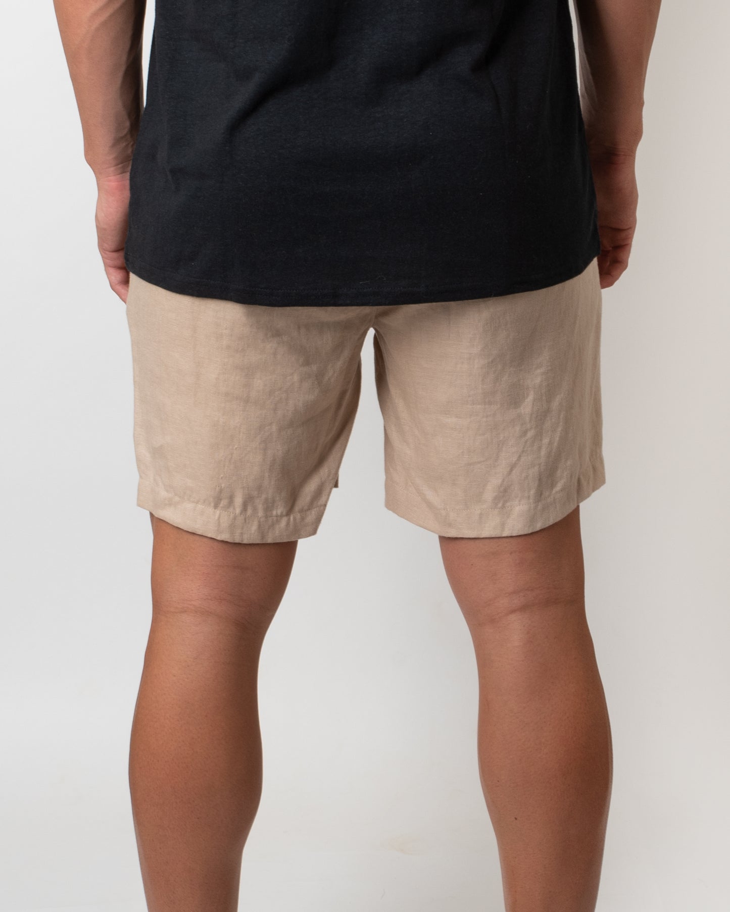 DESTii Camel Linen Shorts