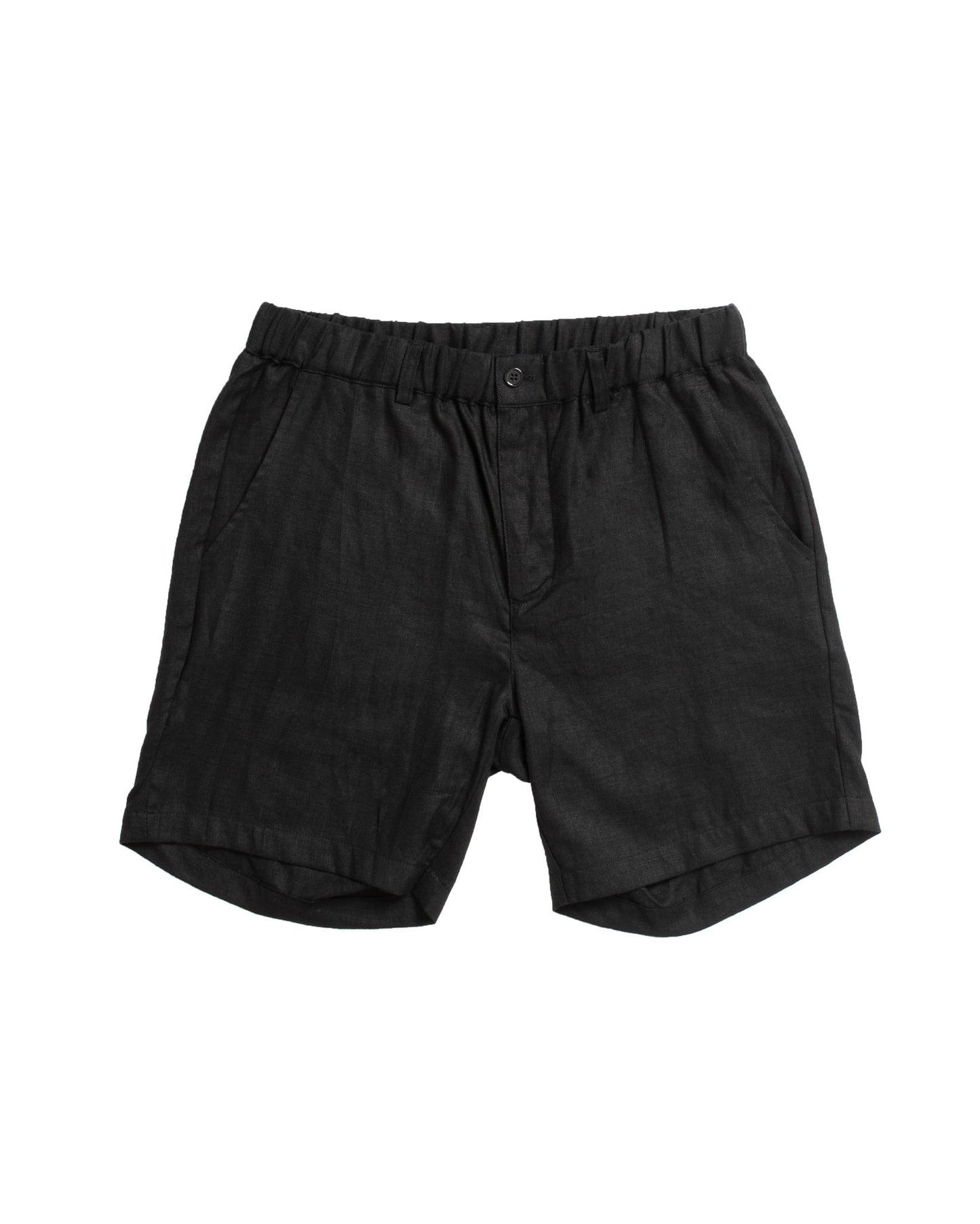 DESTii Black Linen Shorts