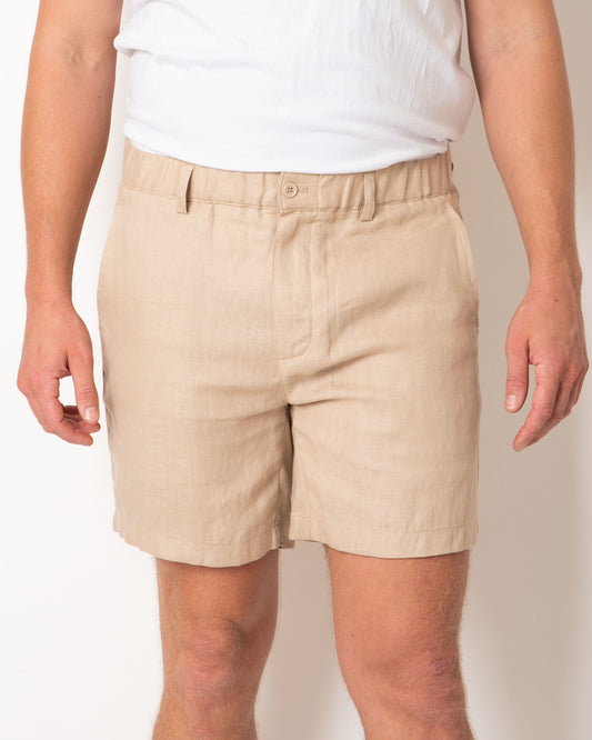 DESTii Camel Linen Shorts