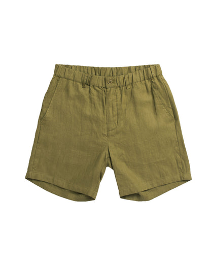 DESTii Khaki Linen Shorts