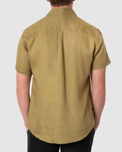 Load image into Gallery viewer, DESTii Olive Short Sleeve Linen Shirt
