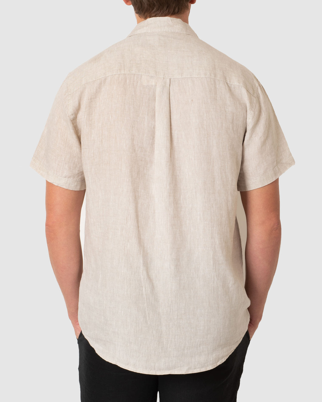 DESTii Natural Short Sleeve Linen Shirt