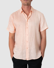 Load image into Gallery viewer, DESTii Peach Short Sleeve Linen Shirt

