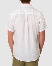 Load image into Gallery viewer, DESTii White Short Sleeve Linen Shirt
