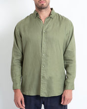 Load image into Gallery viewer, DESTii Khaki Long Sleeve Linen Shirt
