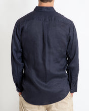 Load image into Gallery viewer, DESTii Navy Long Sleeve Linen Shirt
