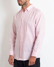 Load image into Gallery viewer, DESTii Pink Long Sleeve Linen Shirt
