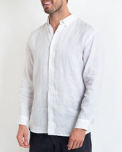 Load image into Gallery viewer, DESTii White Long Sleeve Linen Shirt
